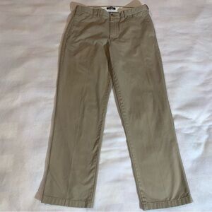 Lands End Mens traditional fit khaki pants beige 100% cotton pants 34x30